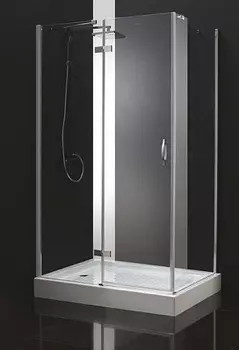 Душевой уголок Cezares Bergamo 100х90 хром