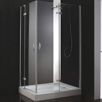 Душевой уголок Cezares Bergamo 100х90 хром стекло прозрачное