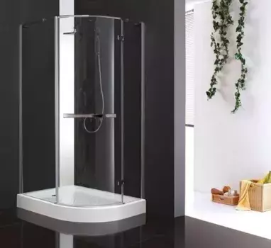 Душевой уголок Cezares Bergamo 120х100 хром стекло прозрачное