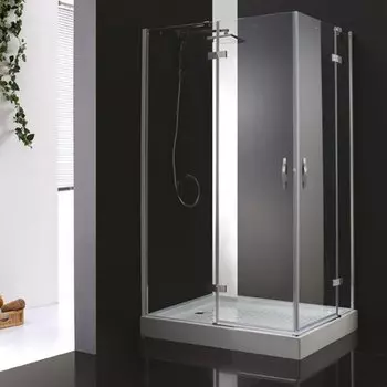 Душевой уголок Cezares Bergamo 120х100 хром стекло прозрачное