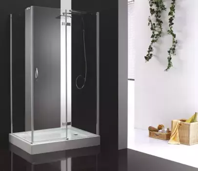 Душевой уголок Cezares Bergamo 120х80 хром стекло прозрачное