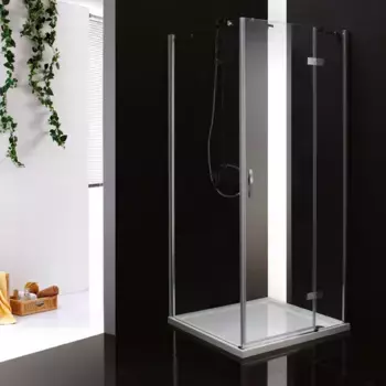 Душевой уголок Cezares Bergamo 90х90 хром стекло прозрачное
