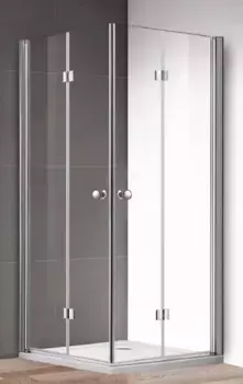 Душевой уголок Cezares Eco 100х100 профиль хром стекло прозрачное