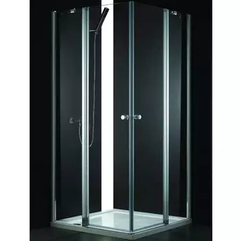 Душевой уголок Cezares Elena 100х100 хром стекло рифленое