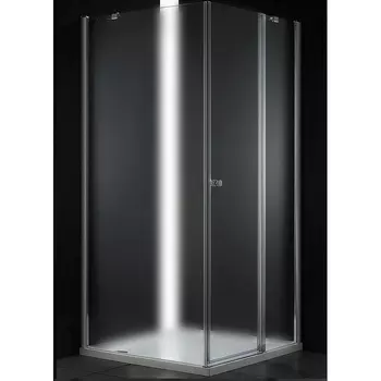 Душевой уголок Cezares Elena 100х100 хром стекло рифленое