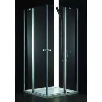 Душевой уголок Cezares Elena 100х90 хром стекло рифленое