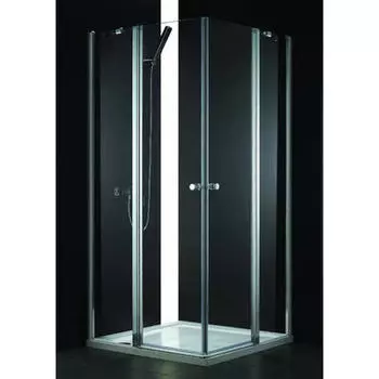 Душевой уголок Cezares Elena 120х100 хром стекло рифленое