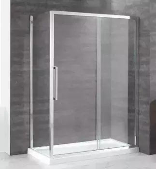 Душевой уголок Cezares Lux soft 150х90 хром стекло прозрачное