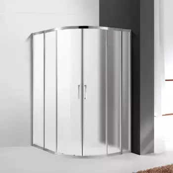 Душевой уголок Cezares Molveno 110х120 хром стекло рифленое