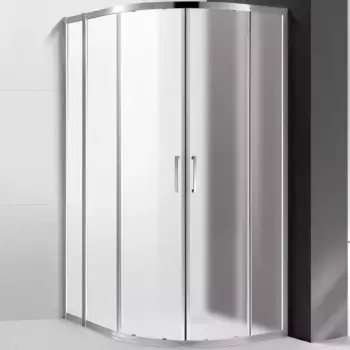 Душевой уголок Cezares Molveno 110х90 хром стекло рифленое