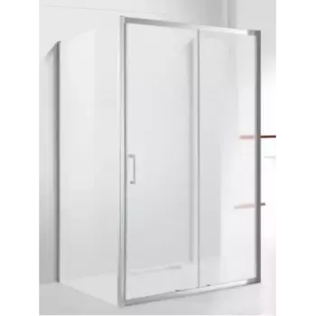 Душевой уголок Cezares Molveno 110х90 хром стекло рифленое