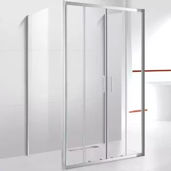 Душевой уголок Cezares Molveno 180х80 хром стекло прозрачное