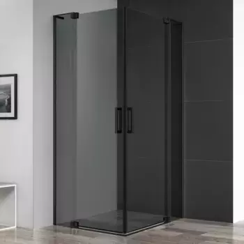 Душевой уголок Cezares Slider 100х100 черный стекло тонированное