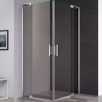 Душевой уголок Cezares Slider 100х110 хром стекло бронзовое