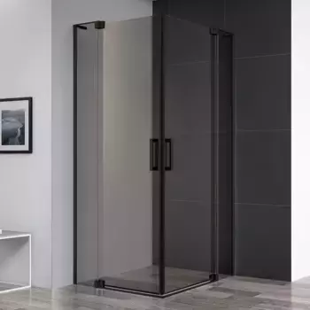 Душевой уголок Cezares Slider 100х80 черный стекло бронзовое