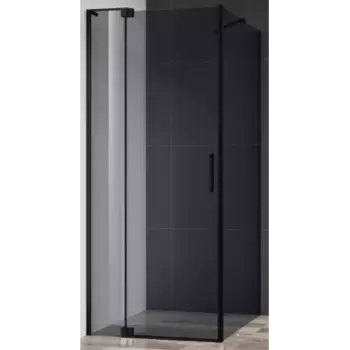 Душевой уголок Cezares Slider 100х90 черный стекло тонированное