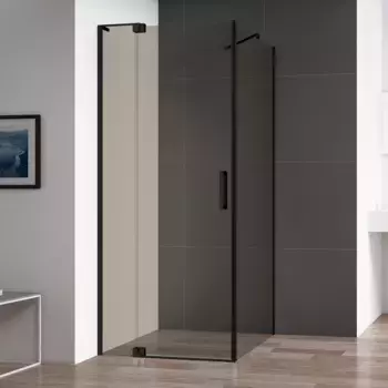 Душевой уголок Cezares Slider 110х100 черный стекло бронзовое