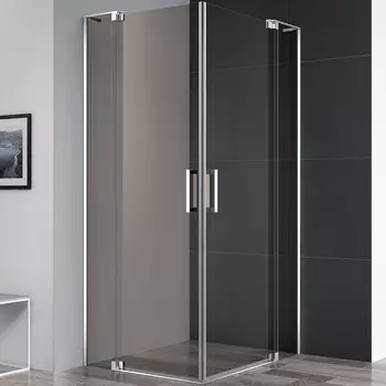 Душевой уголок Cezares Slider 110х80 хром стекло бронзовое