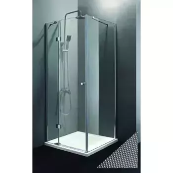 Душевой уголок Cezares Slider 120х120 хром стекло рифленое