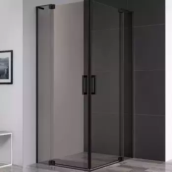 Душевой уголок Cezares Slider 70х70 черный стекло бронзовое