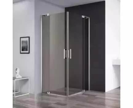 Душевой уголок Cezares Slider 80х100 хром стекло бронзовое