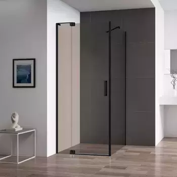 Душевой уголок Cezares Slider 80х90 черный стекло бронзовое