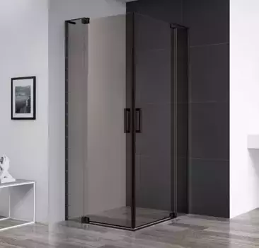 Душевой уголок Cezares Slider 90х110 черный стекло бронзовое