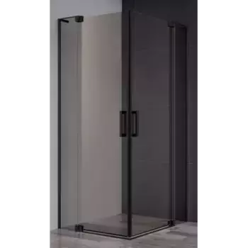 Душевой уголок Cezares Slider 90х80 черный стекло бронзовое