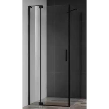 Душевой уголок Cezares Slider 90х80 черный стекло прозрачное