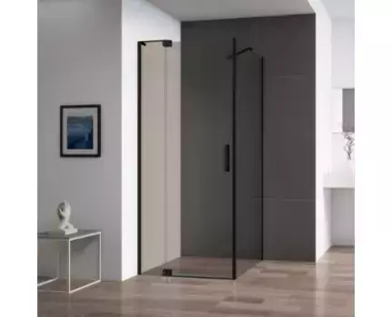 Душевой уголок Cezares Slider 90х90 черный стекло бронзовое