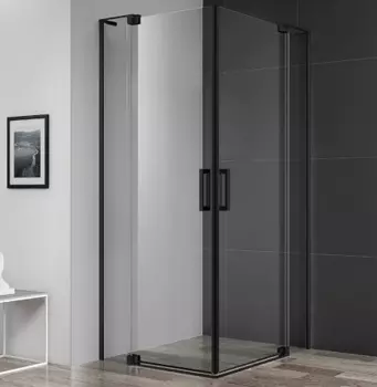 Душевой уголок Cezares Slider A 2 80/90 C Nero профиль черный, стекло прозрачное