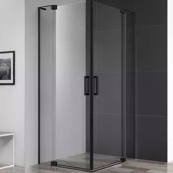Душевой уголок Cezares Slider AH 2 80/90-100/110 C Nero профиль черный, стекло прозрачное