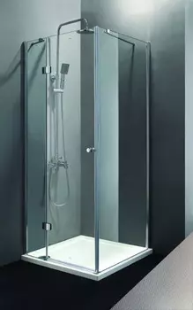 Душевой уголок Cezares Verona 100х100 хром стекло рифленое