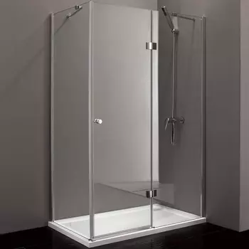 Душевой уголок Cezares Verona 100х80 хром стекло рифленое