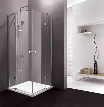 Душевой уголок Cezares Verona 100х90 хром стекло прозрачное