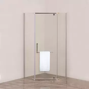 Душевой уголок DIWO Ростов RO03-090TCR/G 90х90, профиль хром