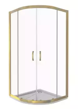 Душевой уголок Good Door Jazz 90х90 профиль золото стекло прозрачное