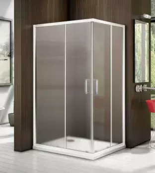 Душевой уголок Good Door Latte 120х80 профиль белый стекло рифленое