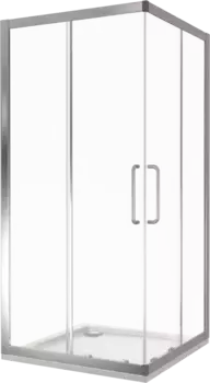 Душевой уголок Good Door Neo 100х100 профиль хром стекло прозрачное
