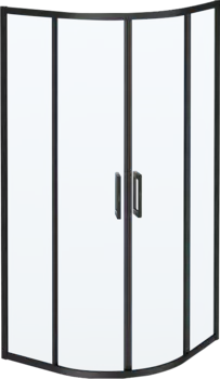 Душевой уголок KERAMA MARAZZI Vetro 90х90 см, четверть круга, профиль матовый черный
