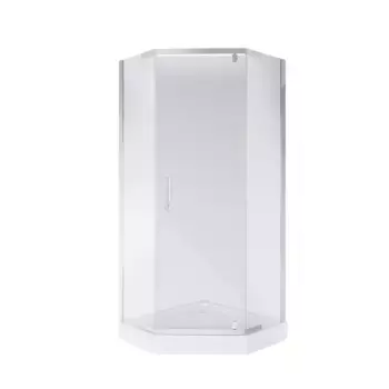 Душевой уголок Niagara Eco 100x100 с поддоном профиль хром стекло прозрачное