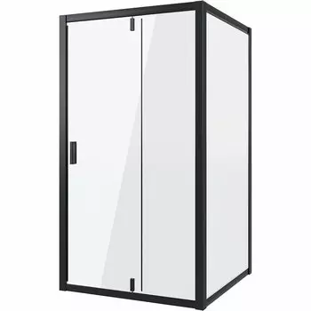Душевой уголок Niagara Nova 100х80х195 профиль черный стекло прозрачное