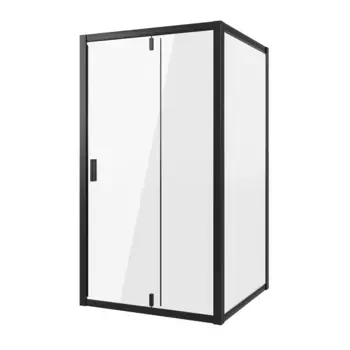 Душевой уголок Niagara Nova 110х100х195 профиль черный стекло прозрачное