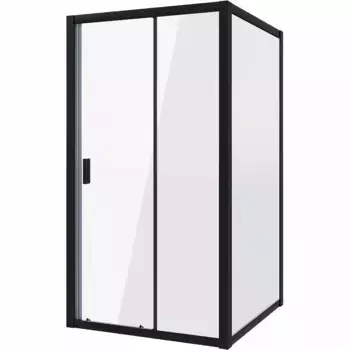 Душевой уголок Niagara Nova 110х100х195 профиль черный стекло прозрачное