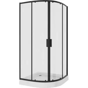 Душевой уголок Niagara Nova NG-6886-08 BLACK 80x80, профиль черный, стекло прозрачное