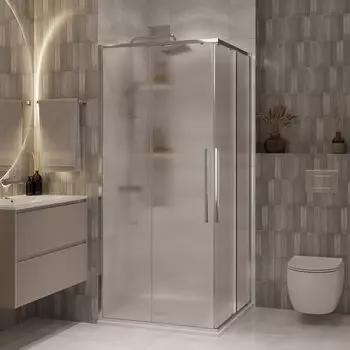 Душевой уголок Niagara Nova NG-3622-34 80x80, профиль хром, стекло шиншилла