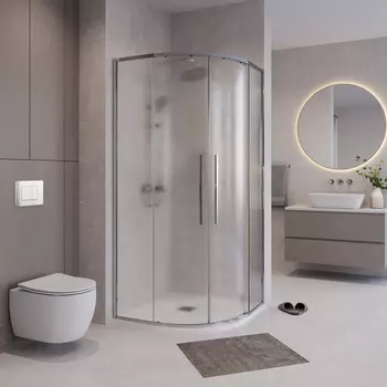 Душевой уголок Niagara Nova NG-3625-34 80x80, профиль хром, стекло шиншилла