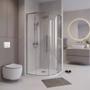 Душевой уголок Niagara Nova NG-6627-34 100x100, профиль хром, стекло прозрачное