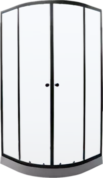 Душевой уголок Parly 90x90 ZE911B с поддоном, профиль черный, стекло прозрачное