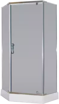 Душевой уголок Parly 90x90 ZPE911 с поддоном, профиль хром, стекло тонированное